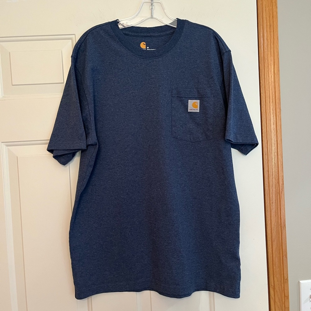 Men’s Carhartt classic original fit pocket blue short sleeve tee shirt. medium
